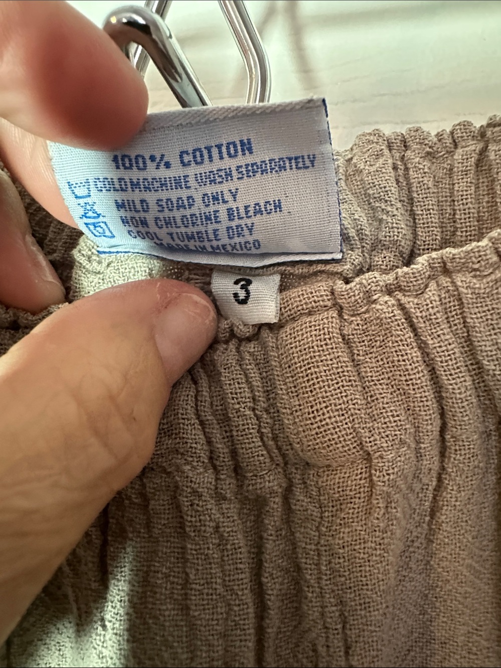 Oh My Gauze! Cropped Wide-Leg Drawstring Hem Pants in Taupe Size 3 (L/XL+) 0007 - Picture 4 of 6